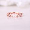 Tancise Classic 925 Sterling Silver 4*6 Pink Quartz Ring Ladies Jewelry Wedding Promise Party Gift
