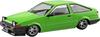 Пластиковый набор для сборки Aoshima Bunka Kyozaisha Raku Toyota Sprinter Trueno Custom Green Plastic Model 1/32 No.11CU-GN Color-coded (Машина)