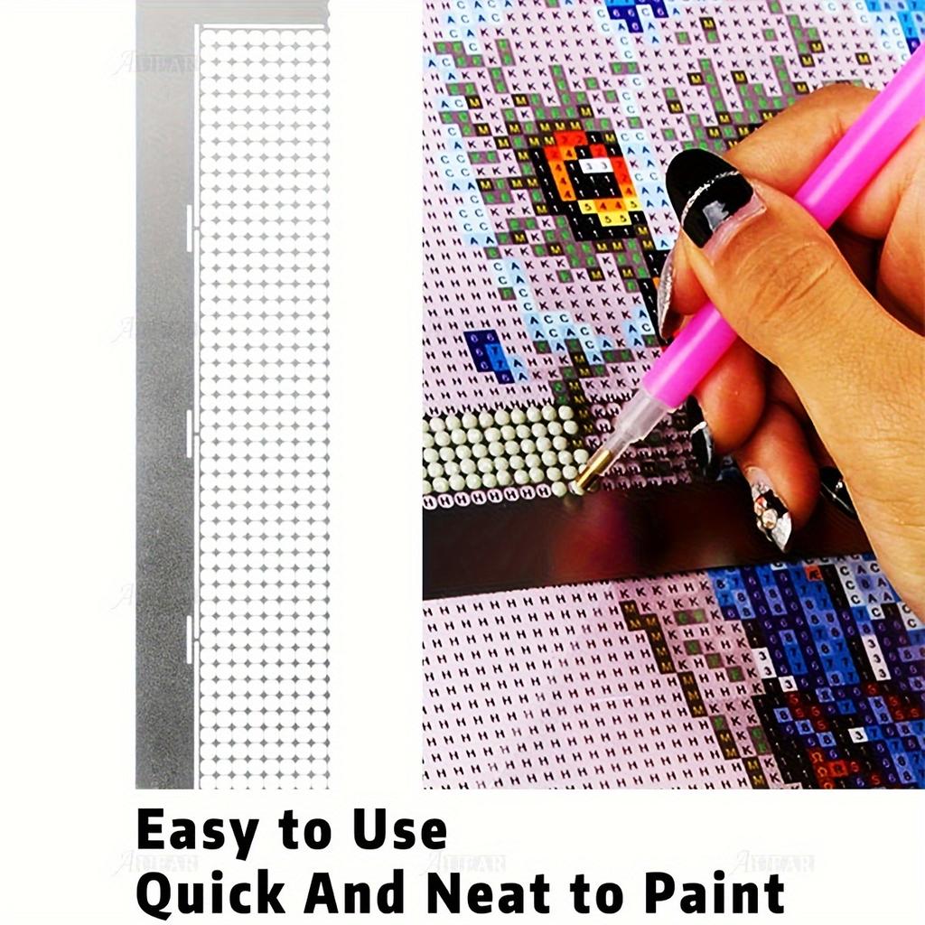 Линейка для алмазной живописи, новая липкая алмазная линейка, антипригарная нержавеющая сталь, большая универсальная прямая линейка, инструмент