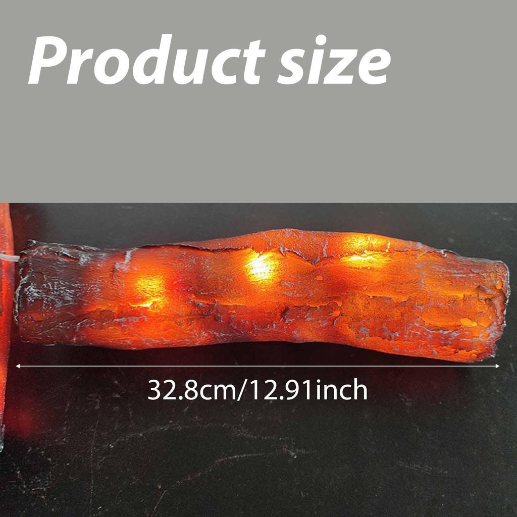 Flameless Fireplace Log Lights Artificial LED Fire Decoration Props Fake Wood Burning