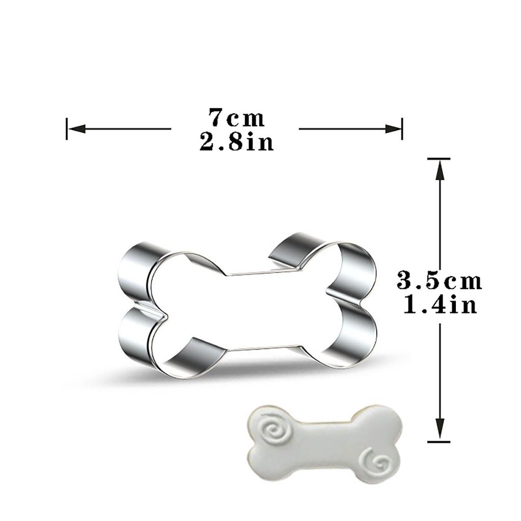 5-Piece Dog Cutter Stainless Steel Baker Child Diy Homemade Snack Idea