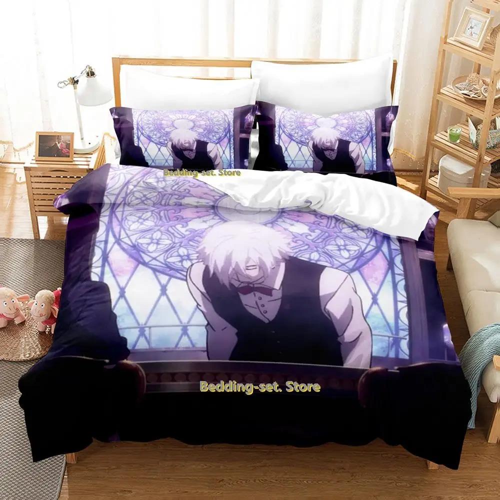 Комплект постельного белья Death Parade Single Twin Full Queen King Size Bed Set Adult Kid Bedroom Duvetcover Sets Anime Parure de lit Bed