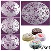 Eco Friendly High Quality 4 Styles Flower Heart Spray Stencils Birthday Cake Mold Decorating KTY