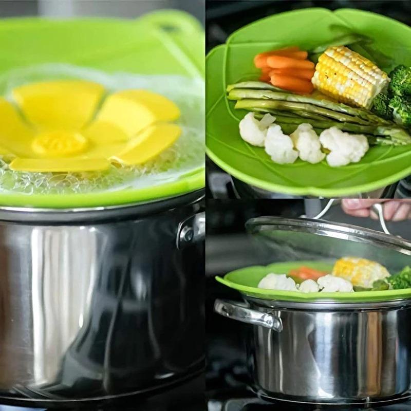 Силиконовая крышка, крышка от разлива, крышка для кастрюли, сковороды, кухонные аксессуары, посуда в форме цветка, кухонные инструменты, кухонные гаджеты