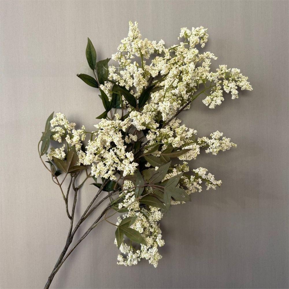 Plastic Artificial Nandina Berry Branch Small Fruit Green Plants Artificial Sophora Flower Faux Flower Realistic Flower Ornament