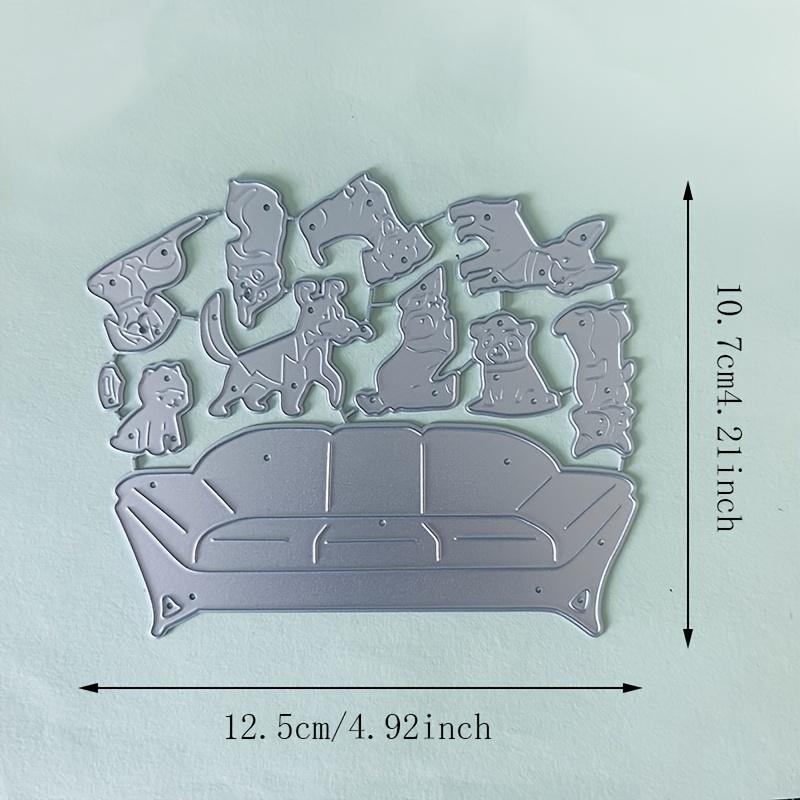 Диван для собак Металлические трафареты для резки Трафареты для DIY Скрапбукинг Альбом Бумага Картон Тиснение Ремесла