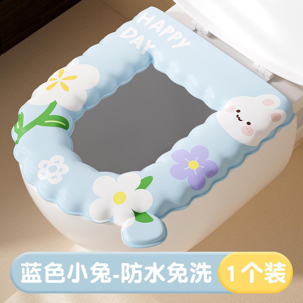 New toilet seat, universal in all seasons, waterproof and leave-in for household use, erasable toilet cover, thickened toilet paste printed