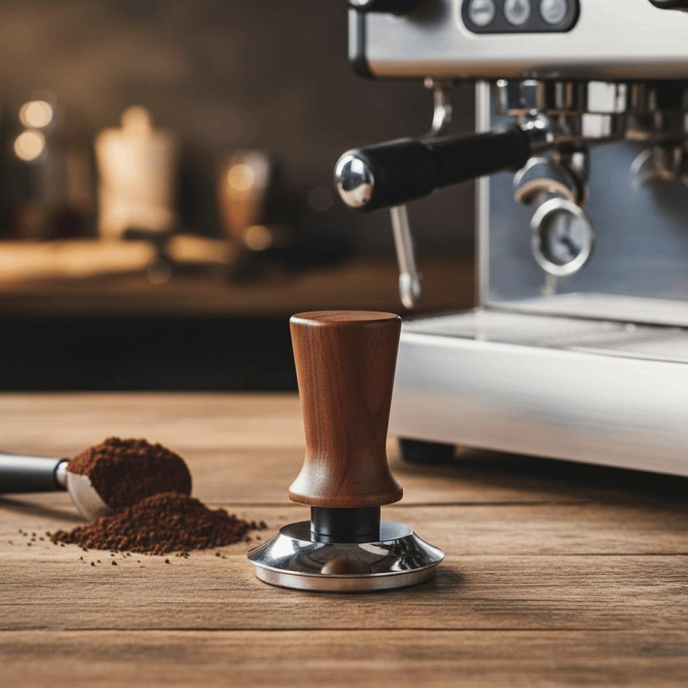 Self-rebounding Coffee Tamper Flat/threaded Bottom Coffee Powder Press  Expresso Accessories