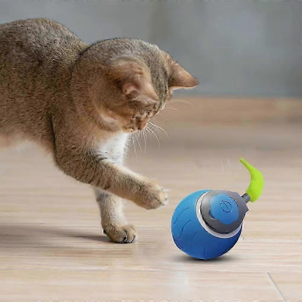 Interactive Rolling Ball Toy, Cat Dog Self-Entertainment Automatic Rolling Kitten Teaser Game Toy