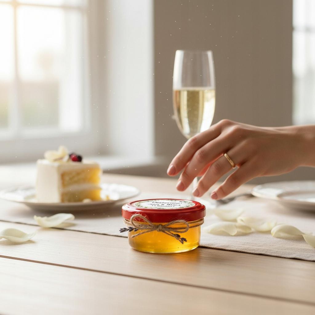 Jar 65Ml + Lid For Honey Jam Cream Gift Wedding Preserves