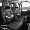 Wuling Rongguang Truck Seat Covers - Leather, Cartoon, Full Package, All Seasons, Fits Single & Double Row.