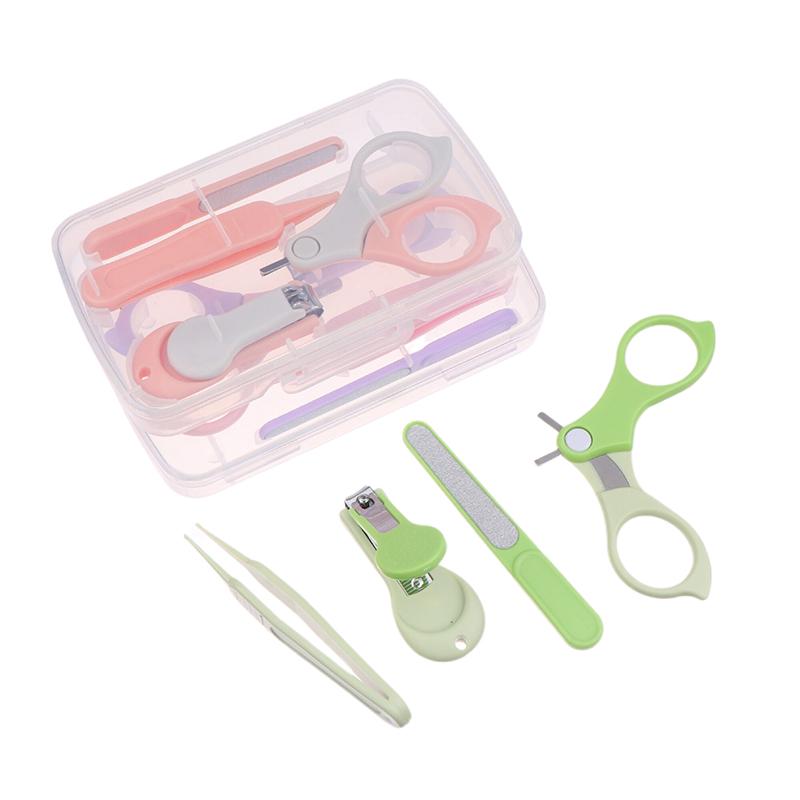 Безопасный детский набор щипчиков для ногтей, триммер для ногтей, кусачки, пинцеты, инструменты для ухода за ногтями и ушами малышей