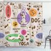 Cartoon Cute Animal Shower Curtain Cat Dog Anime Printed Bathroom Decor 3D Waterproof Bath Fabric Home Curtains For Children