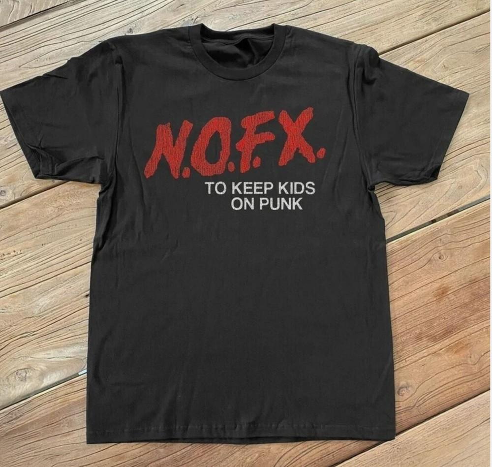 ГОРЯЧИЙ! NOFX Чтобы Дети Оставались На Панк-Пародии Унисекс Хлопковая Черная Футболка, Размер S-5XL Унисекс Футболка
