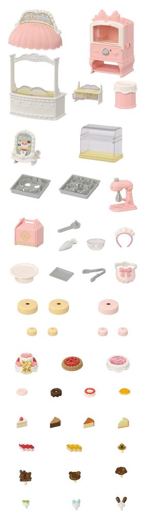 Sylvanian Families Магазин мебели Кондитерская First Cake Shop Сертификация ST Mark Возраст Игрушка Кукольный домик Sylvanian Families EPOCH [Сладкий набор] Mi-92