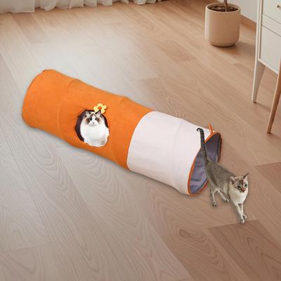 Кошачий туннель для домашних кошек, спальное место, портативная складная труба, забавная игрушка для котят, чтобы бегать,