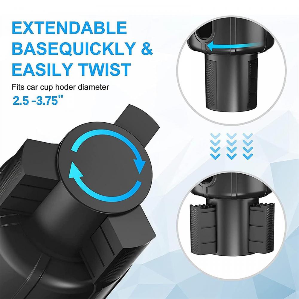 Автоматический адаптер-расширитель для подстаканника с регулируемым основанием, совместимый с 14/24/36 унциями Ramblers, Hydro Flasks 32/40 унций