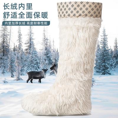 Дождевые ботинки подкладка хлопок пух чехол для обуви зимние мужские флисовые резиновые сапоги теплая флисовая подкладка женские морозостойкие утолщенные водные туфли носки чехол