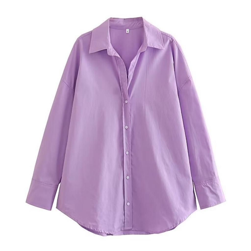 Fashion Women's Casual Long-sleeved Shirt Loose Top