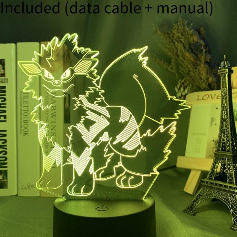 Креативный светодиодный 3D-ночник Пикачу, цветная акриловая декоративная настольная лампа, подарок