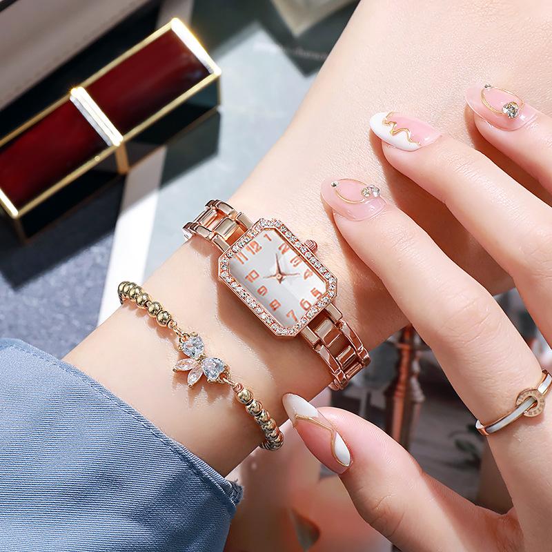 Новые Роскошные Женские Часы Модные Квадратные Наручные Часы Повседневные Кварцевые Часы Простые Часы с Цифровой Шкалой для Женщин Relogio Feminino