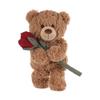 Apricot Lamb Rose Brown Flower Bear Plush Toy for Soft and Cute Fluffy Rose Brown Flower Bear for Girls and 20cm Children, Boys,
