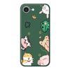 For iPhone 16e Case Animal Gathering Pattern Printing Straight Edge TPU Phone Back Cover