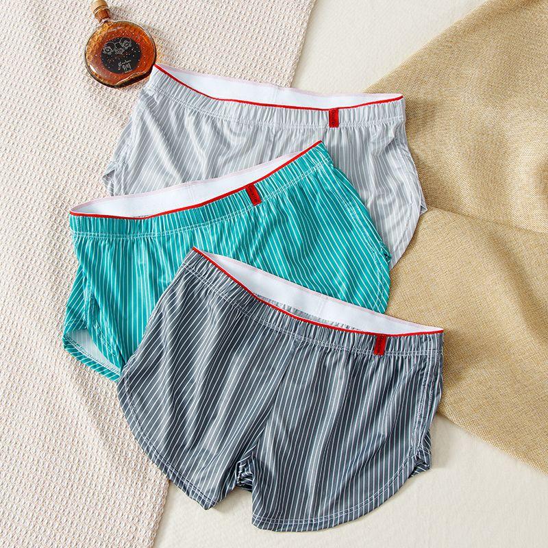 Ice Silk Men's Underwear Loose Large Size Summer Comfortable Youth Personality Breathable Male Quadrangular Shorts Tide