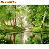 RUOPOTY Frameless Forest Landscape DIY Digital Painting By Numbers Modern Wall Art Canvas Painting For Home Decoration