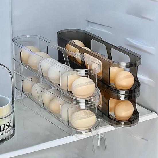 1/2/3Pcs Fridge Egg Holder Large Capacity Multi-layer Transparent Design Stackable