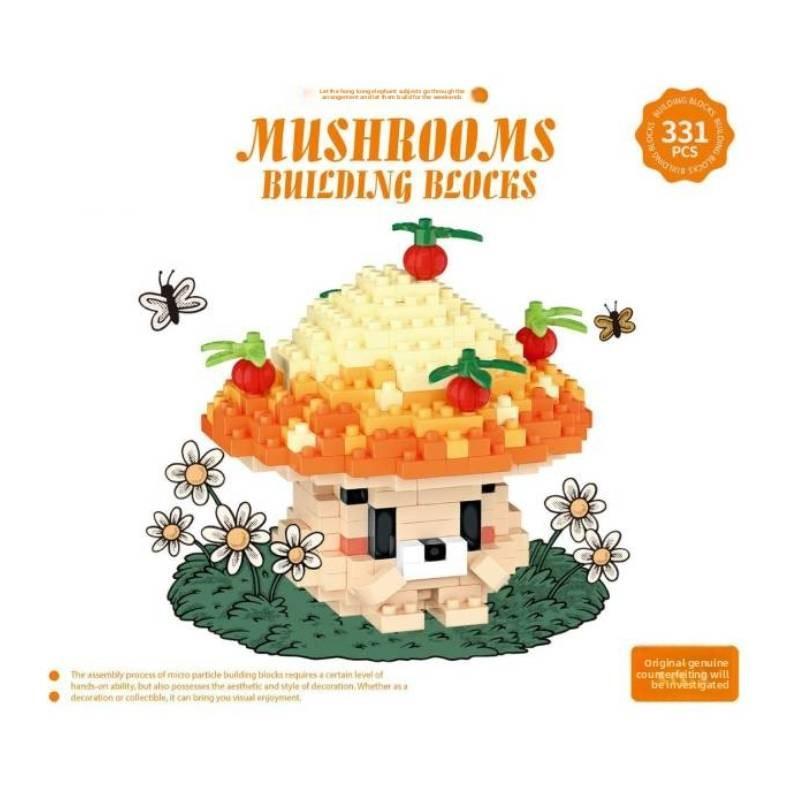 Mushroom Building Blocks Set With Abs Plastic For Kids Diy Creative Play Gift