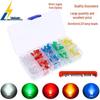 F3/5MM LED Lamp Beads: Multi-Color Assorted Light Emitting Diodes (Red, Green, Blue, Yellow, White) Boxed Set