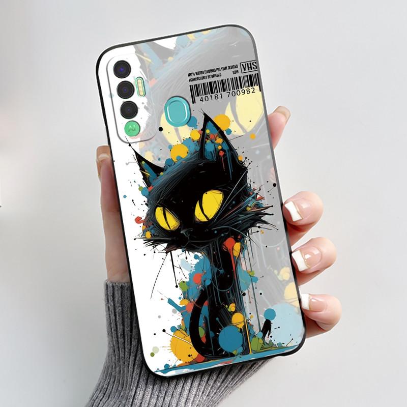 Милый Чехол Для Tecno Spark 7P Чехол Печатный Корпус Защитная Крышка Мягкий Силикон Мультяшный Корпус Телефона Fundas