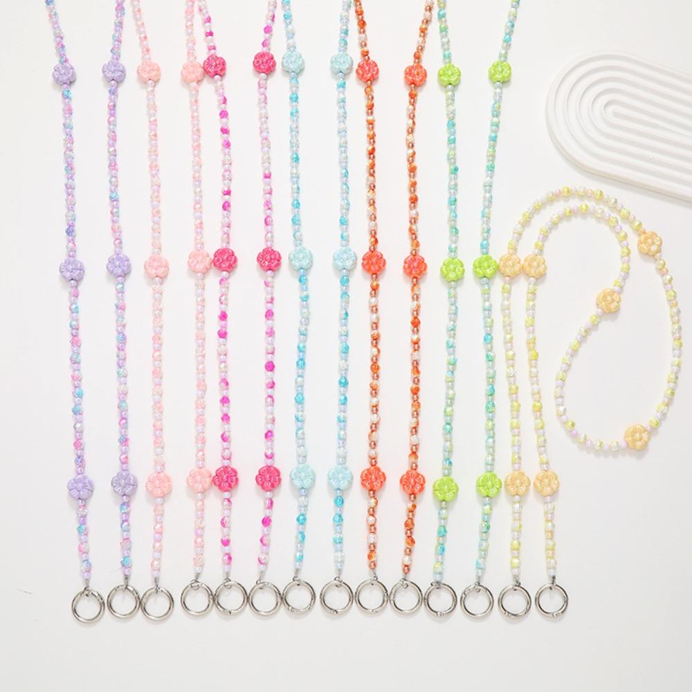 Сумка-цепочка через плечо ремешок для мобильного телефона Цветочные бусины шейные ремешки для телефона Чехол для телефона Подвесной