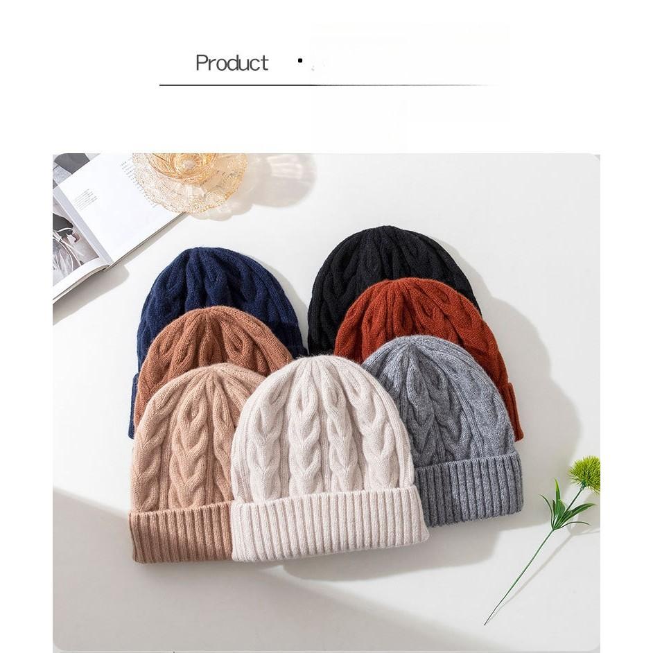 Большая талия осень и зима новая вязаная шапка мужская шапка теплая женская шапка хлопковая шерстяная шапка утолщенная жареная крутка из теста корейская холодная шапка