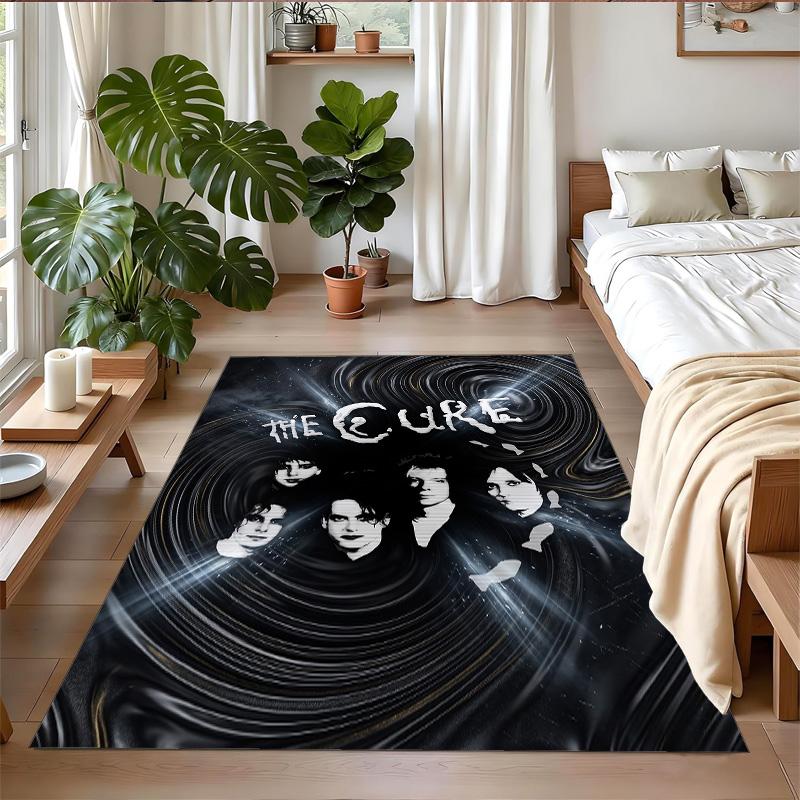The Cure Print Crystal Velvet Plush Rug Wear?Resistant Anti?Slip Floor Mat For Indoor Household Decoration