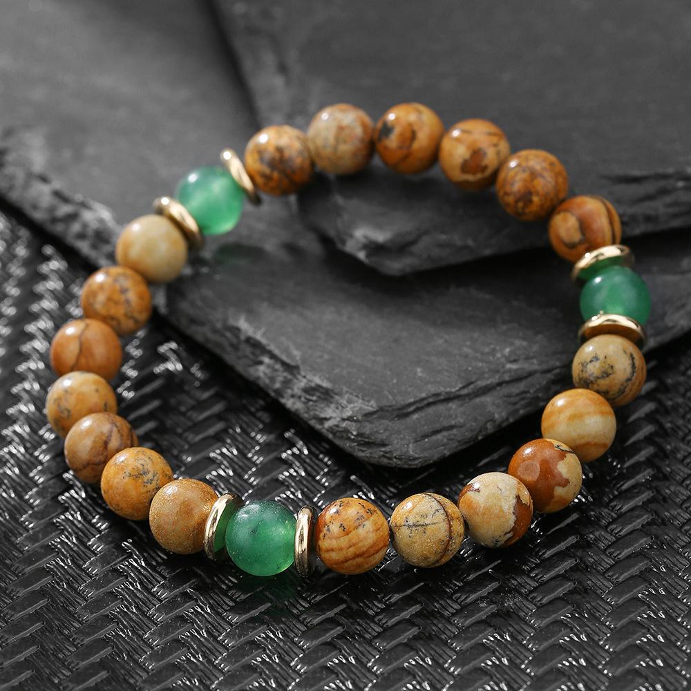 Браслет JYL TS Мужской с бирюзой Дизайн Приносит Жизненную Силу