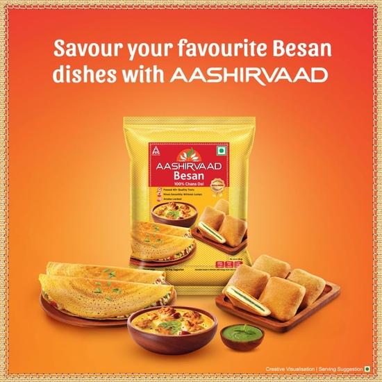 Aashirvaad, 100% Bikaneri Chana Dal Besan, 500 G