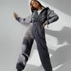 Women Casual Fashion Elegant Hooded Sport Jumpsuit Fall Winter Solid Warm One Piece Outfit Long Sleeve Zipper Tracksuit
