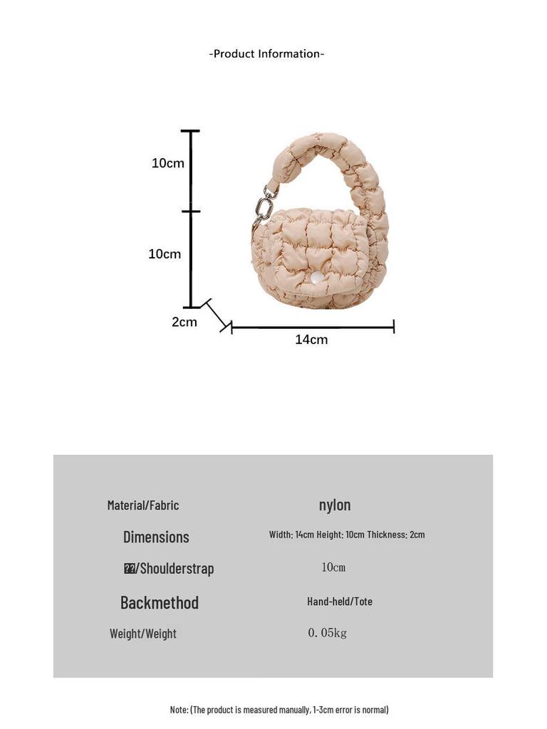Трендовая плиссированная сумка-облако: Шикарная, Миниатюрная, Универсальная Сумка-Аксессуар в Модном Корейском Стиле