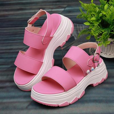 Женские сандалии, легкая обувь на танкетке для женщин, летние сандалии, обувь на платформе и каблуке, Sandalias Mujer, повседневная летняя обувь