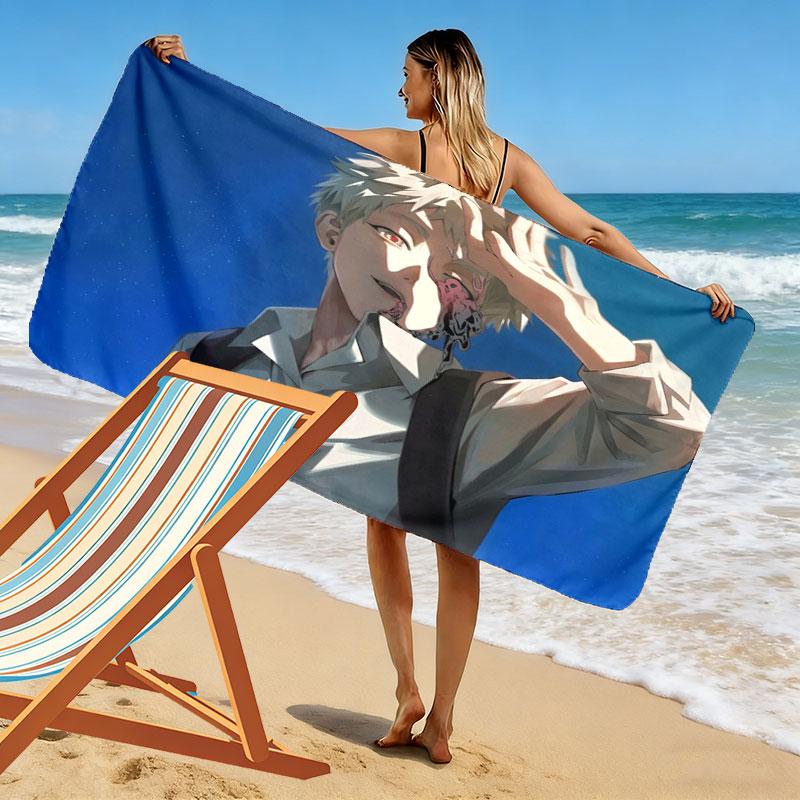 The Summer Hikaru Died Print Beach Towel, Large Soft Quick Dry Towel for Beach Camping Swimming