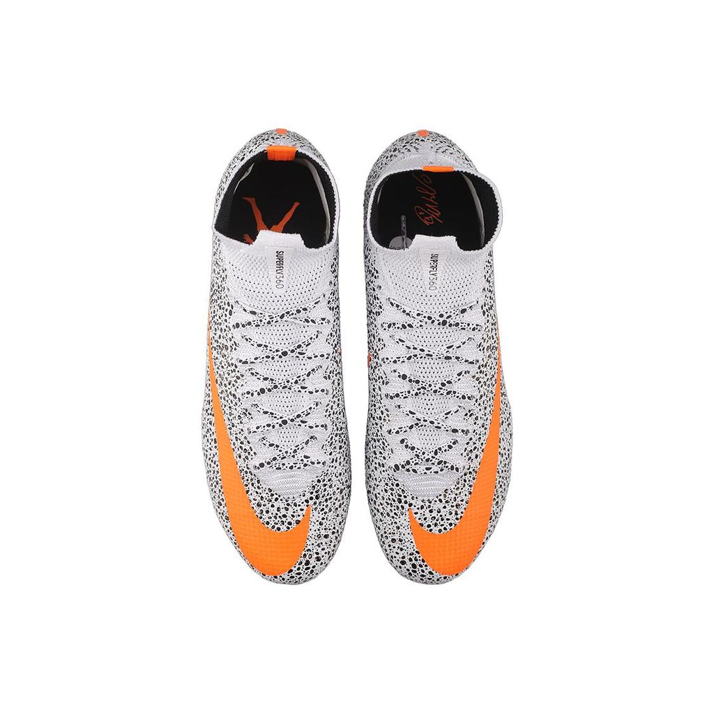 Nike Мужские кроссовки CR7 x Mercurial Superfly 7 Elite FG Safari Белый Черный Total-Orange CQ4901-180