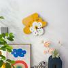 Simple and Creative Cartoon Artistic Flower Clock, Silent Wall Clock for Living Room and Dining Room, Cute Clock for Flower Shop