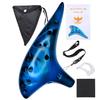 NINU Ocarina, 12-Hole Ceramic Wind Instrument, Alto C, Beginner's Set, Fingering Chart, and Japanese Instructions Included