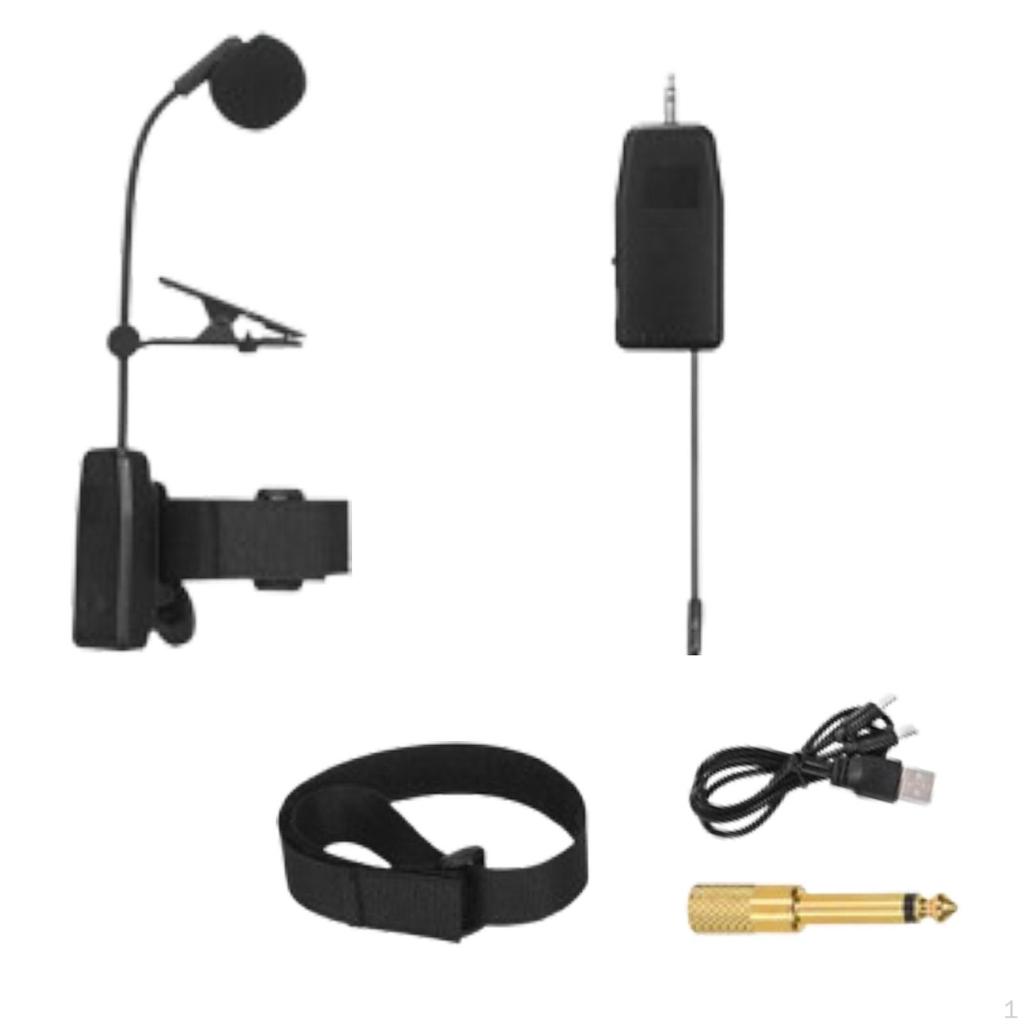 Wireless Saxophone Microphone System Horn UHF Instrument