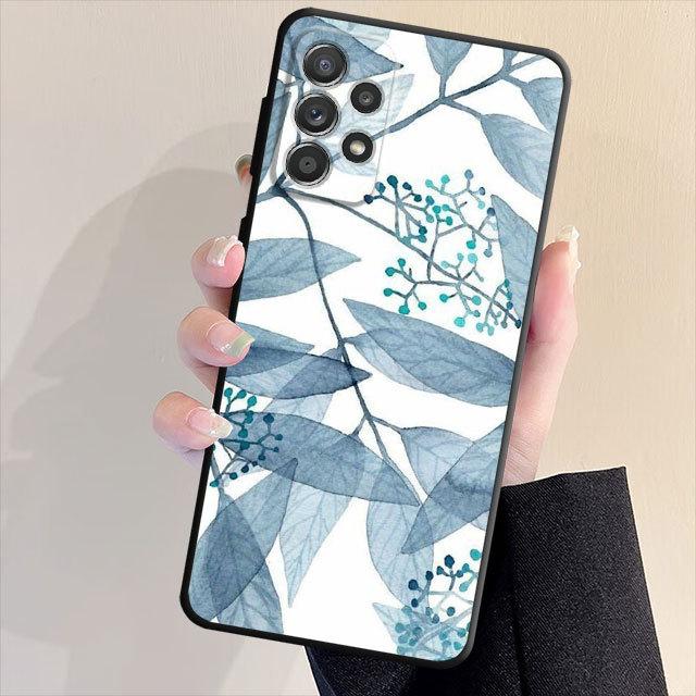 Красивый чехол для телефона с цветком кактуса и цветочным листом для Samsung Galaxy A72 A71 A31 A51 A33 A22 A13 A21s A23 A52 A53 A32