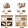 Retro Style Wooden Sunflower Napkin Holder Decorative Cute Animal Shaped Tissue Dispenser Detachable Butterfly Tissue Holder