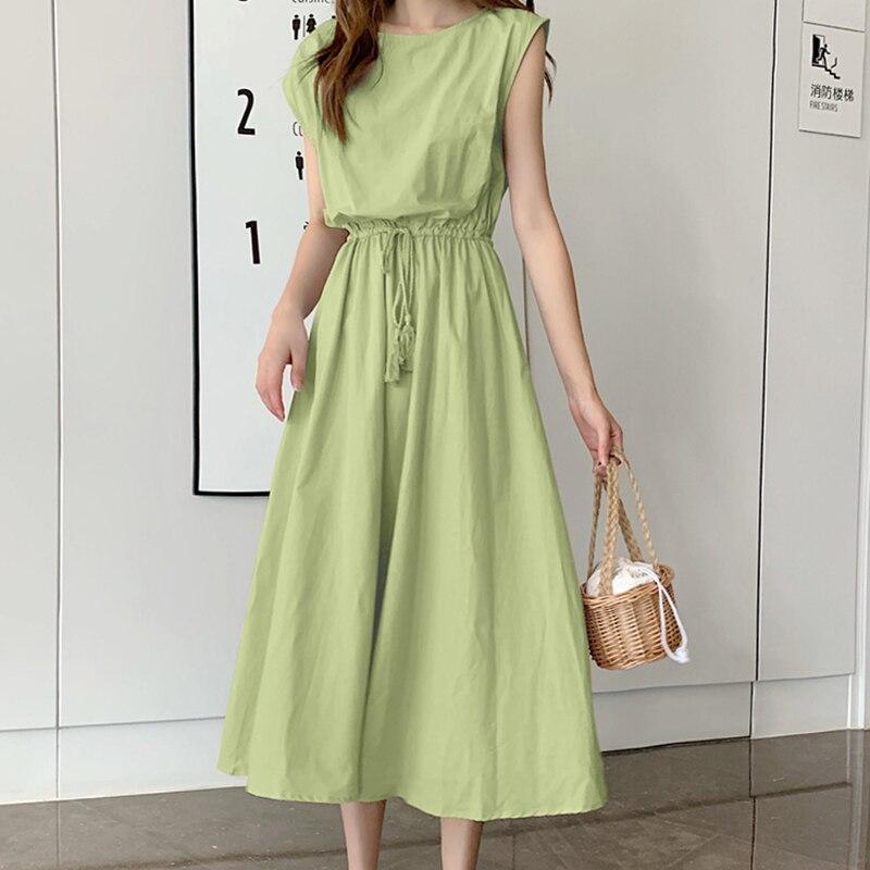 Свободное хлопковое летнее платье, женское вечернее винтажное длинное платье, женские повседневные пляжные женские платья с коротким рукавом 15301