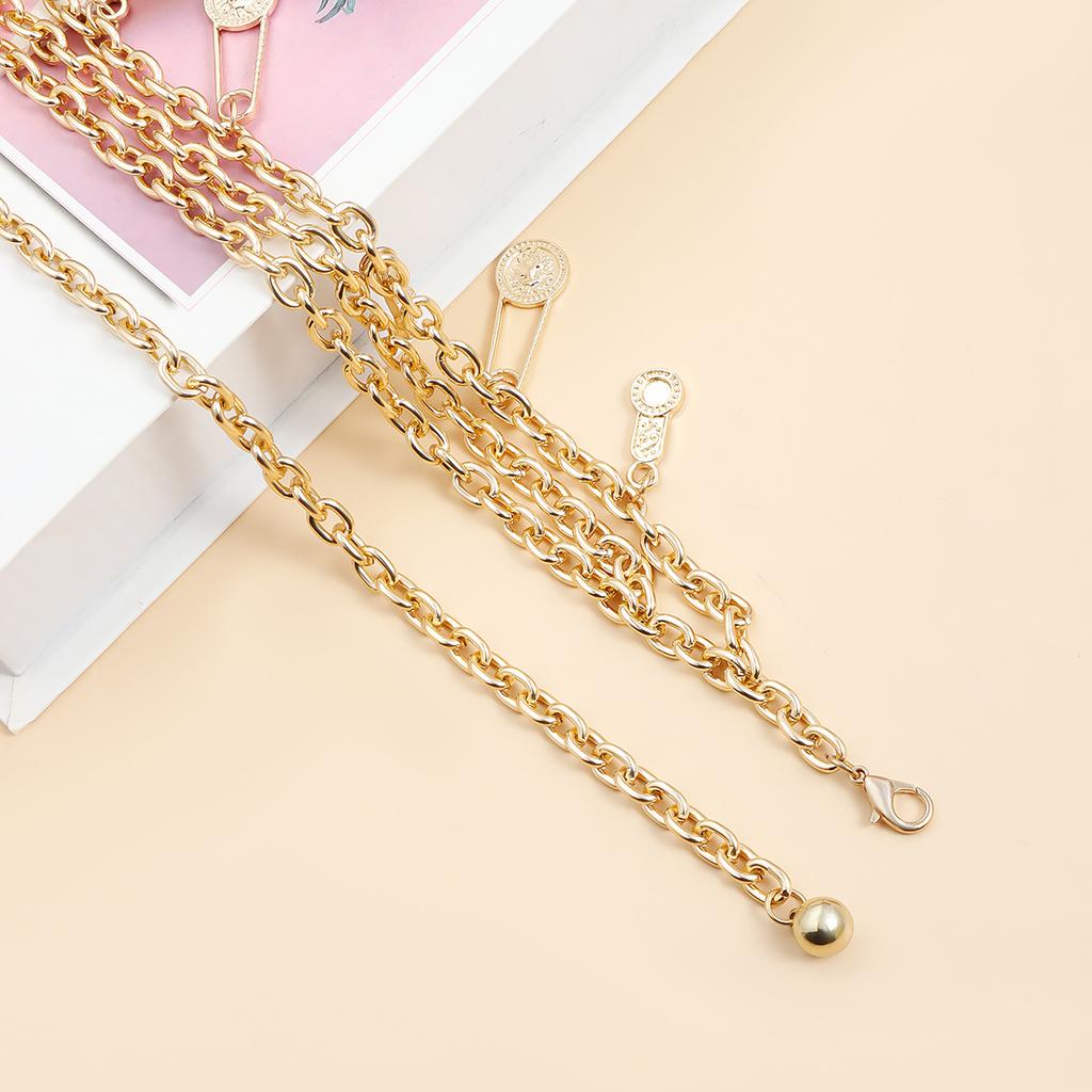 Vintage Style Lion Heads Pendant Waist Chain, Versatile Waist Chain, Elegant Y2K Fashion Accessory, with Exquisite Charm